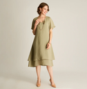 VESTIDO MIDI CON COLLAR 907534