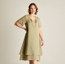 VESTIDO MIDI CON COLLAR 907534